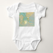 Mint groen goud marmer: getextureerd romper (Voorkant)