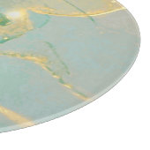 Mint groen goud marmer: getextureerd snijplank (Hoek)