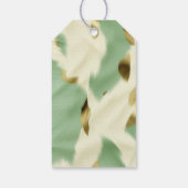 Mint Groen Goud Wit Koeienhuid Cadeaulabel (Achterkant)