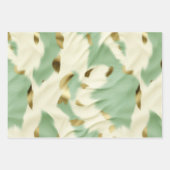 Mint Groen Goud Wit Koeienhuid Inpakpapier Vel (Voorkant 3)