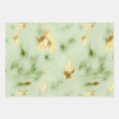 Mint Groen Goud Wit Koeienhuid Inpakpapier Vel (Voorkant 2)