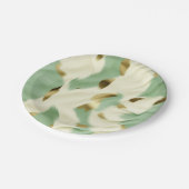 Mint Groen Goud Wit Koeienhuid Papieren Bordje (Gekanteld)