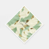 Mint Groen Goud Wit Koeienhuid Servet (Hoek)