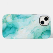 Mint Groen Goud Wit Marmer Case-Mate iPhone Case (Achterkant (horizontaal))