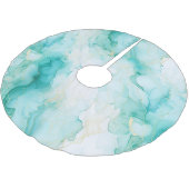 Mint Groen Goud Wit Marmer Kerstboom Rok (Gekanteld)