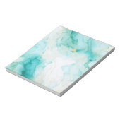 Mint Groen Goud Wit Marmer Notitieblok (Linkerzijde)