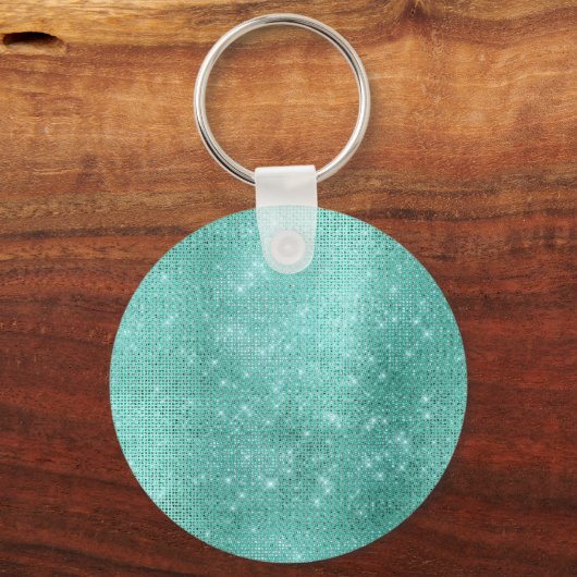 Mint Groen Goud Wit Marmer Sleutelhanger (Achterkant)