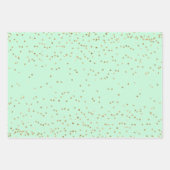  Mint Groen Gouden Kerstboom Inpakpapier Vel (Voorkant 3)