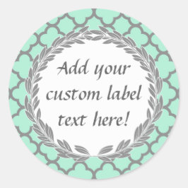 Mint Groen Grijs Custom Inblikken Jar Craft Label