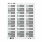 Mint Groen Grijs Eenvoudig Modern Monogram Etiket (Full Sheet)