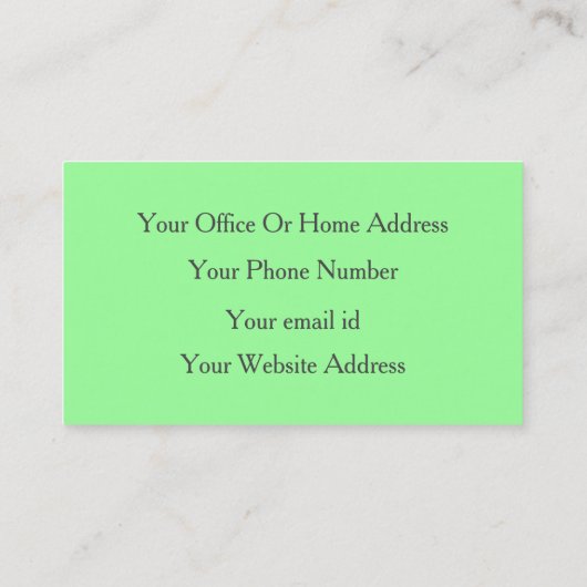 Mint Groen Grijs Modern Bold Helder Kleurrijk Tren Visitekaartje (Achterkant)