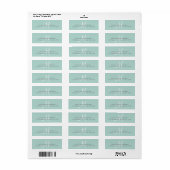 Mint Groen, Grijs Monogram voor Bruiloften Etiket (Full Sheet)