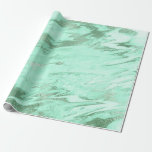 Mint Groen Grijs Zilver Wit Marmer Glanzend Glam Cadeaupapier<br><div class="desc">Minimaal en eenvoudig glam- en grafisch omslagpapier voor vele gelegenheden</div>