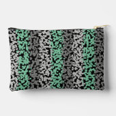 Mint groen, grijs, zwart digitale pixelstrepen etui (Achterkant)