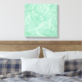 Mint groen hartritme canvas afdruk (Insitu (Slaapkamer))
