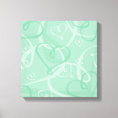 Mint groen hartritme canvas afdruk (Voorkant)