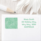 Mint groen hartritme etiket (Insitu)