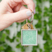 Mint groen hartritme sleutelhanger (Hand)