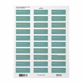 Mint Groen Kraft Wit Nieuw Adres RSVP Etiket (Full Sheet)