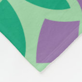 Mint groen lavendel bloemblaadje bloemencirkel pat fleece deken (Hoek)