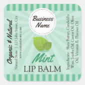 Mint Groen - Lippenbalsem Label - 1,25" Vierkant (Voorkant)