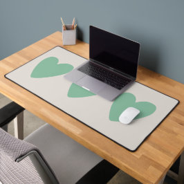 Mint Groen | Love Heart Desk Mat