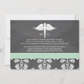 MINT GROEN MEDISCH SCHOOL AFSTUDEREN CHALKBOARD KAART (Achterkant)