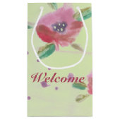 Mint Groen met Roze Raspberry Shade Rozen Klein Cadeauzakje (Achterkant)