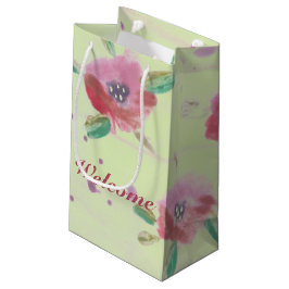 Mint Groen met Roze Raspberry Shade Rozen Klein Cadeauzakje