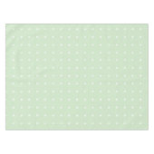 Mint-groen met witte pooldots tablecloth tafelkleed (Voorkant (Horizontaal))
