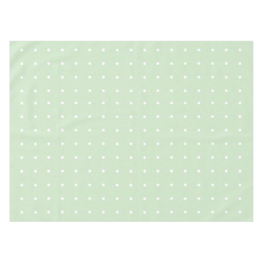 Mint-groen met witte pooldots tablecloth tafelkleed (Voorkant (Horizontaal))