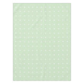 Mint-groen met witte pooldots tablecloth tafelkleed (Voorkant)