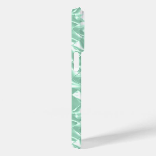 Mint Groen Metallic Chique Elegant Bling Case-Mate iPhone Case (Achterkant / Rechts)