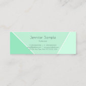 Mint Groen Modern Eenvoudig Ontwerp Elegante Sjabl Mini Visitekaartje (Achterkant)