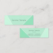 Mint Groen Modern Eenvoudig Ontwerp Elegante Sjabl Mini Visitekaartje (Voorkant / Achterkant)