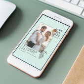 Mint Groen Modern Fotobruiloft Sla de datum op Save The Date