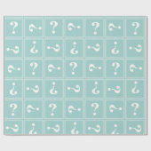 Mint groen mysterie cadeaupapier (Vlak)