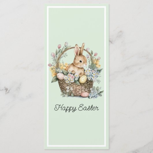 Mint groen paashaas menu (Achterkant)