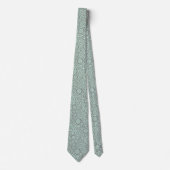 Mint-groen  Paisley Custom Grijze Achtergrond Stropdas (Voorkant)