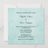 Mint Groen  papier textuur Wedding Kaart (Voorkant)