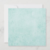 Mint Groen  papier textuur Wedding Kaart (Achterkant)