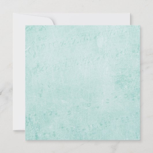 Mint Groen  papier textuur Wedding Kaart (Achterkant)
