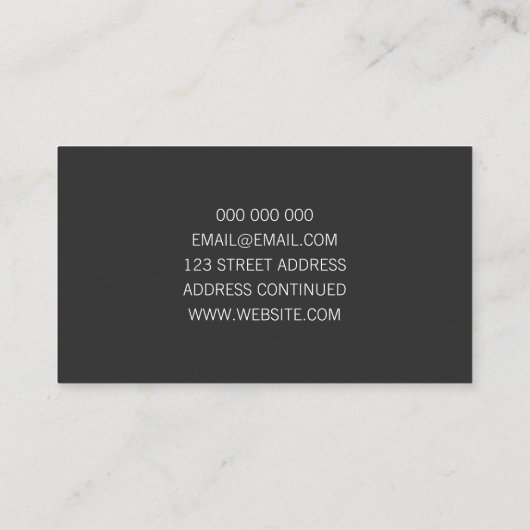 Mint groen pastel minimalistisch elegant visitekaa visitekaartje (Achterkant)