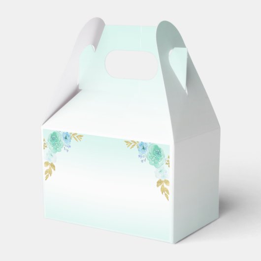 Mint Groen Prinses Jurk Quinceañera Verjaardag Bedankdoosjes (Achterkant)