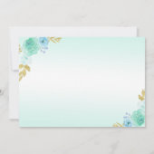 Mint Groen Prinses Jurk Quinceañera Verjaardag Kaart (Achterkant)