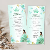 Mint Groen Prinses Jurk Quinceañera Verjaardag Menu