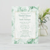 Mint Groen Roos Bloemen Vrijgezellenfeest Kaart (Staand voorkant)