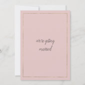 Mint groen roze gouden gebladerte bloemen bruiloft kaart (Achterkant)