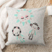 MINT GROEN ROZE GRIJS & ZWART PLUCHE DIEREN KUSSEN (Deken)