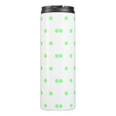 Mint Groen Roze Stippen Thermosbeker (Achterkant)